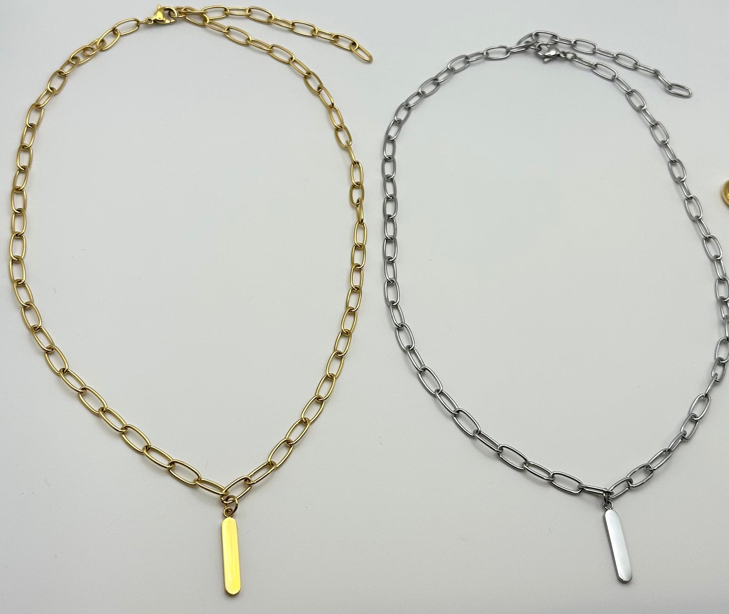 Personalized Paperclip Charm Necklace