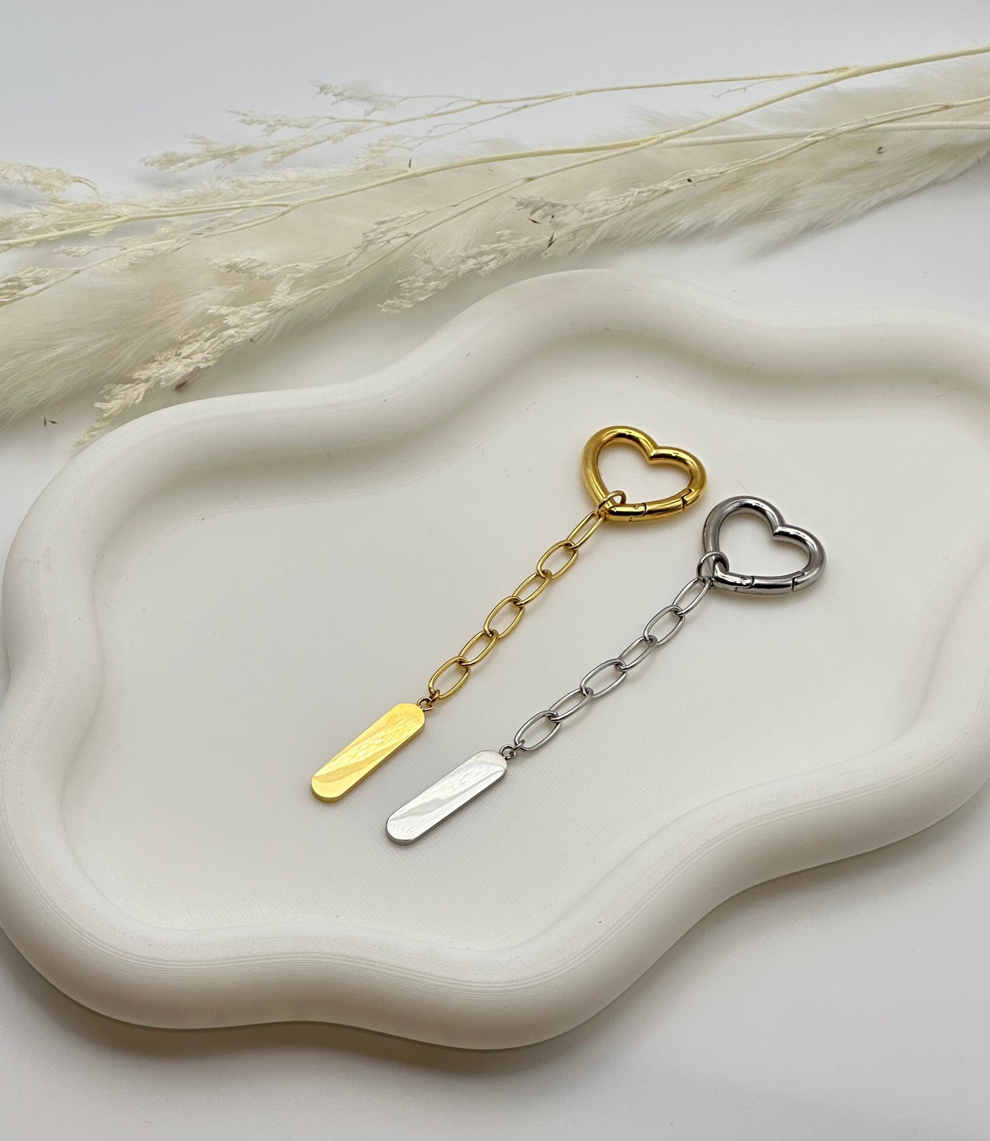 Personalized Paperclip Charm Keychain