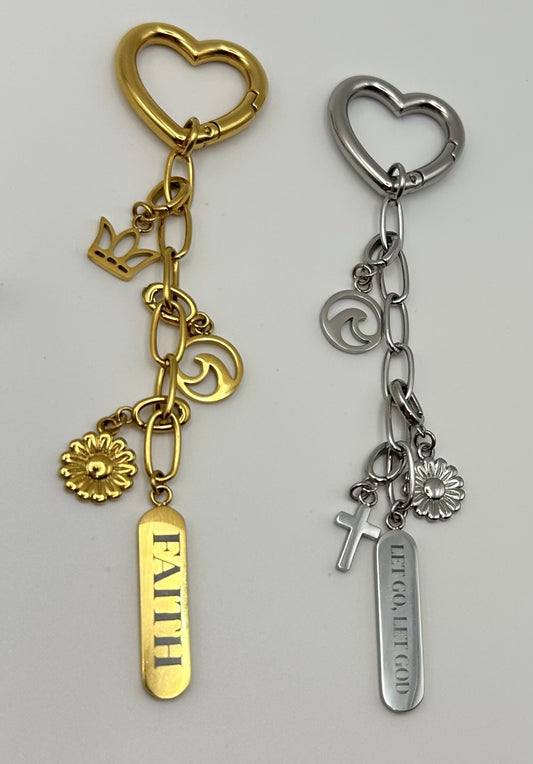 Personalized Paperclip Charm Keychain